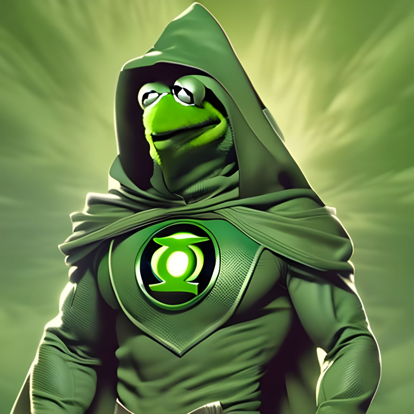 Kermit the Frog as Rococo Green Lantern