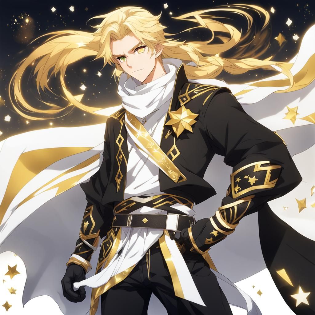 Aether from Genshin Impact in Anime Style