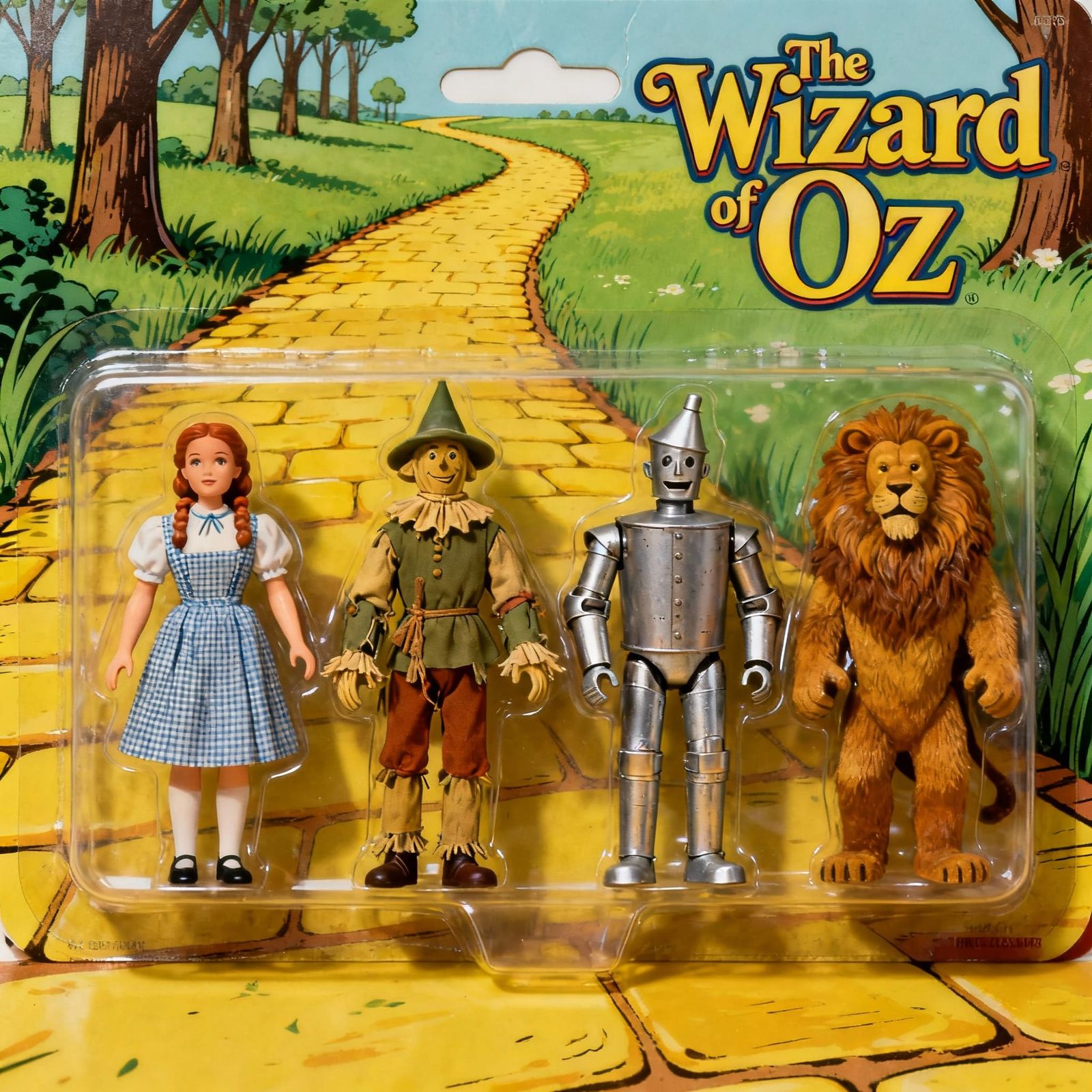 Wizard Of Oz Action Figures In Vintage Blister Pack