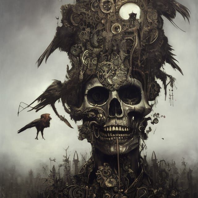 Baron Samedi in Surrealist Art Style