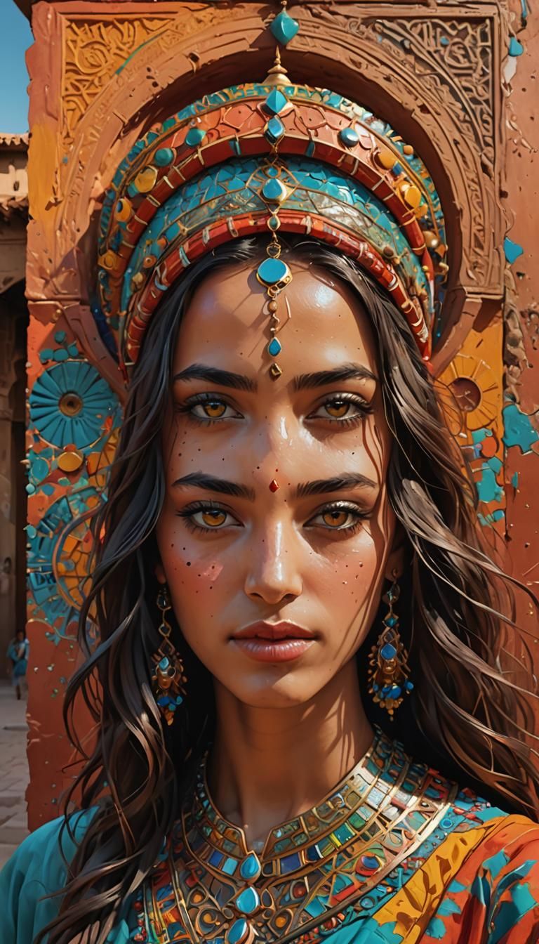 Moroccan Dreamscapes: Algorithmic Brushstroke Art