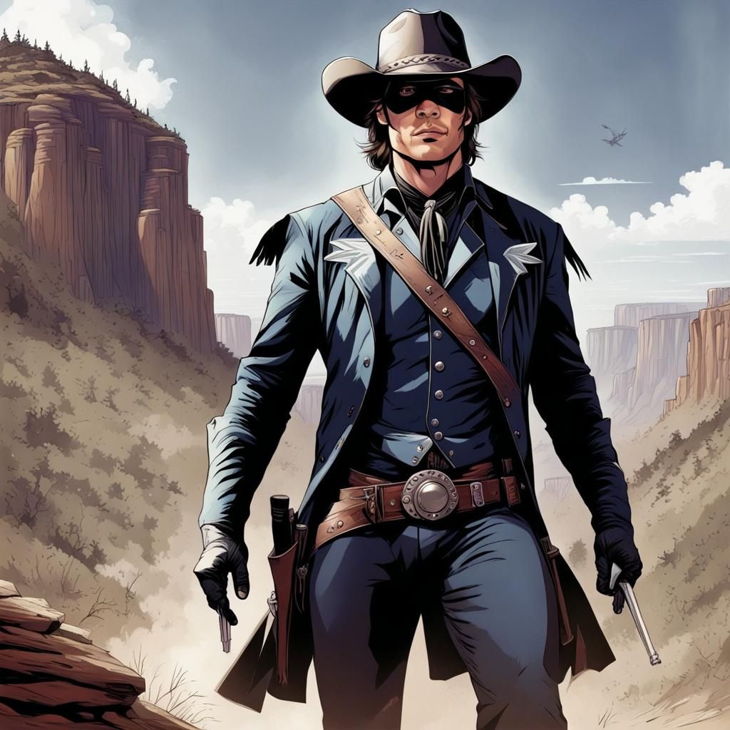 Jared Padalecki as Lone Ranger in Comic Book Art