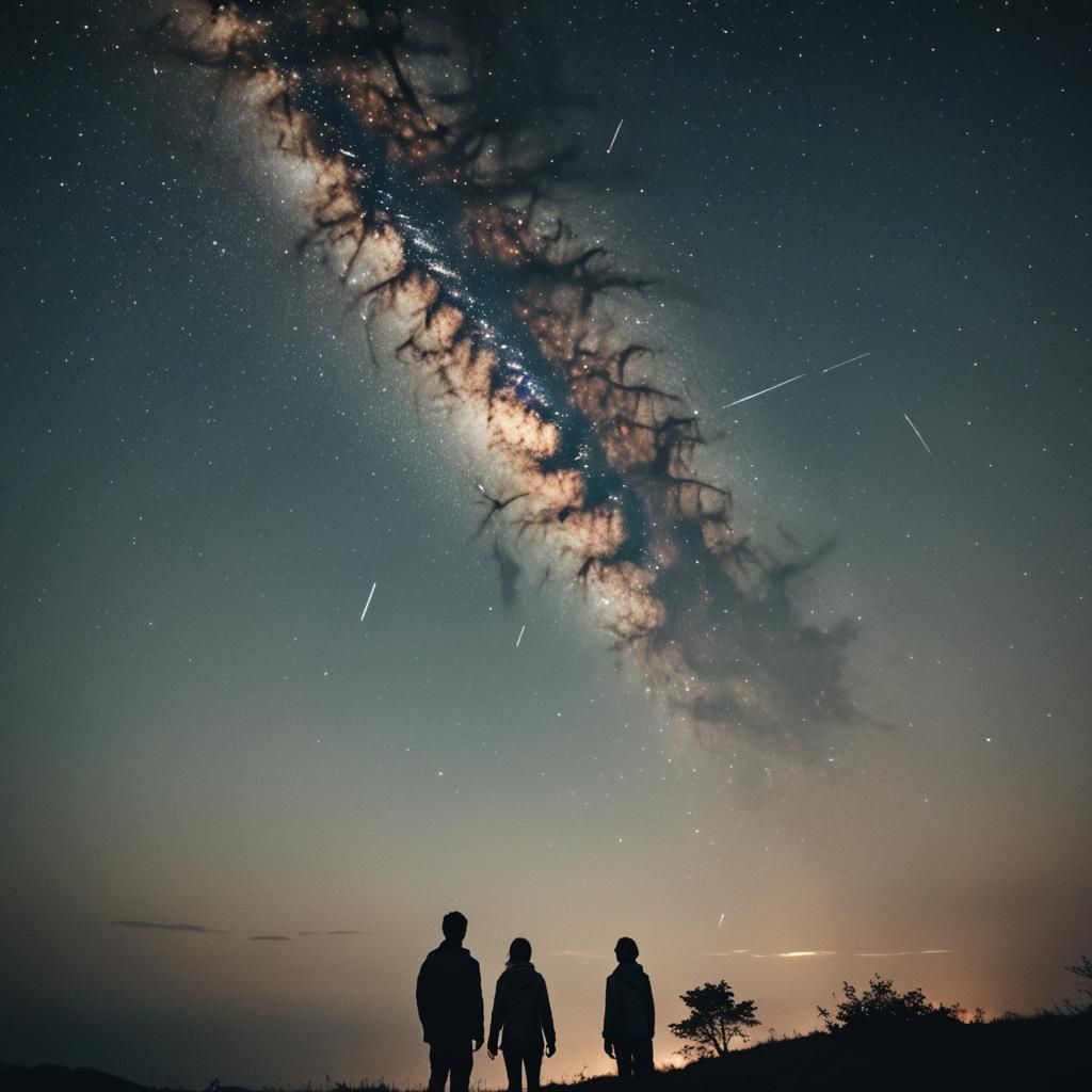 Dramatic Stars Align in Cinematic Film Still