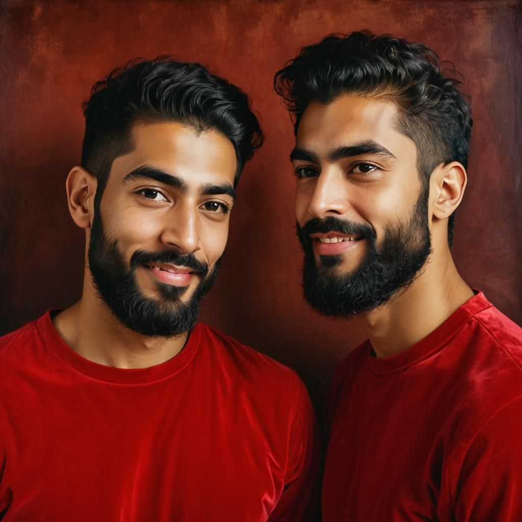 Baroque Portrait of Two Men in Velvet