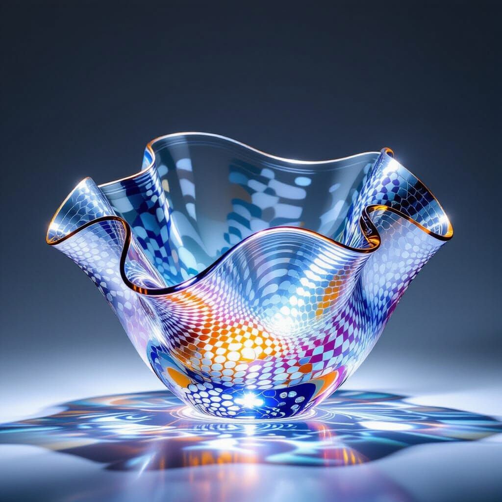 Intricate Glass Art in Modern Style