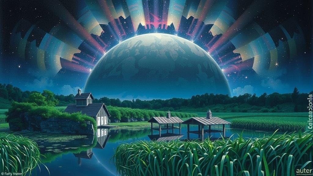 Primitivist Masterpiece with Vibrant Earthy Tones and Raw En...