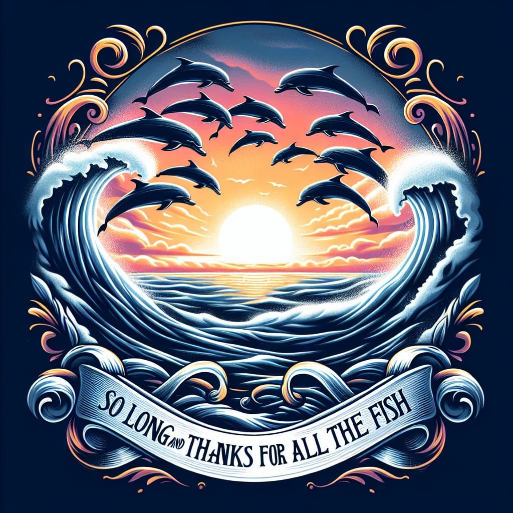 Dolphins' Sunset Farewell: So Long and Thanks