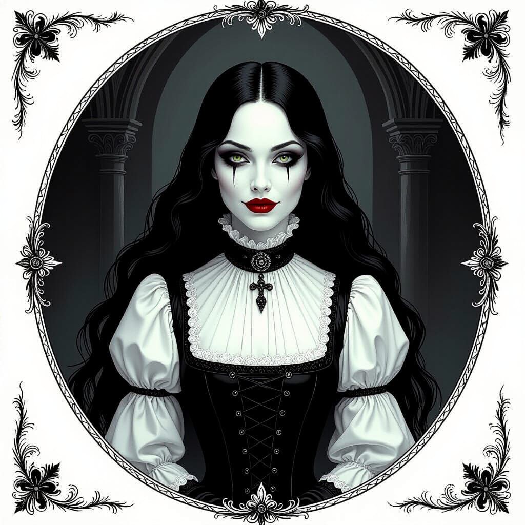 Gothic Horror: Woman in Desecrated Church