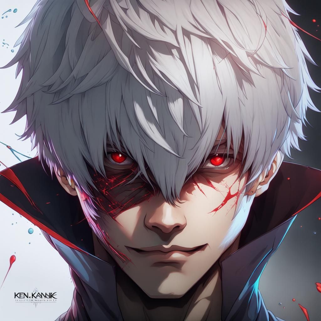 Ken Kaneki Portrait in Art Nouveau Style