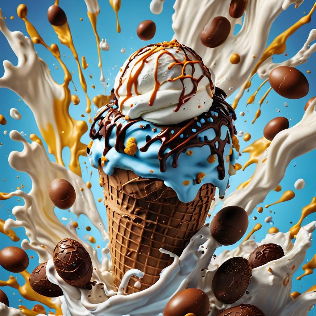 Mouthwatering Cadbury Creme Egg McFlurry Illustration