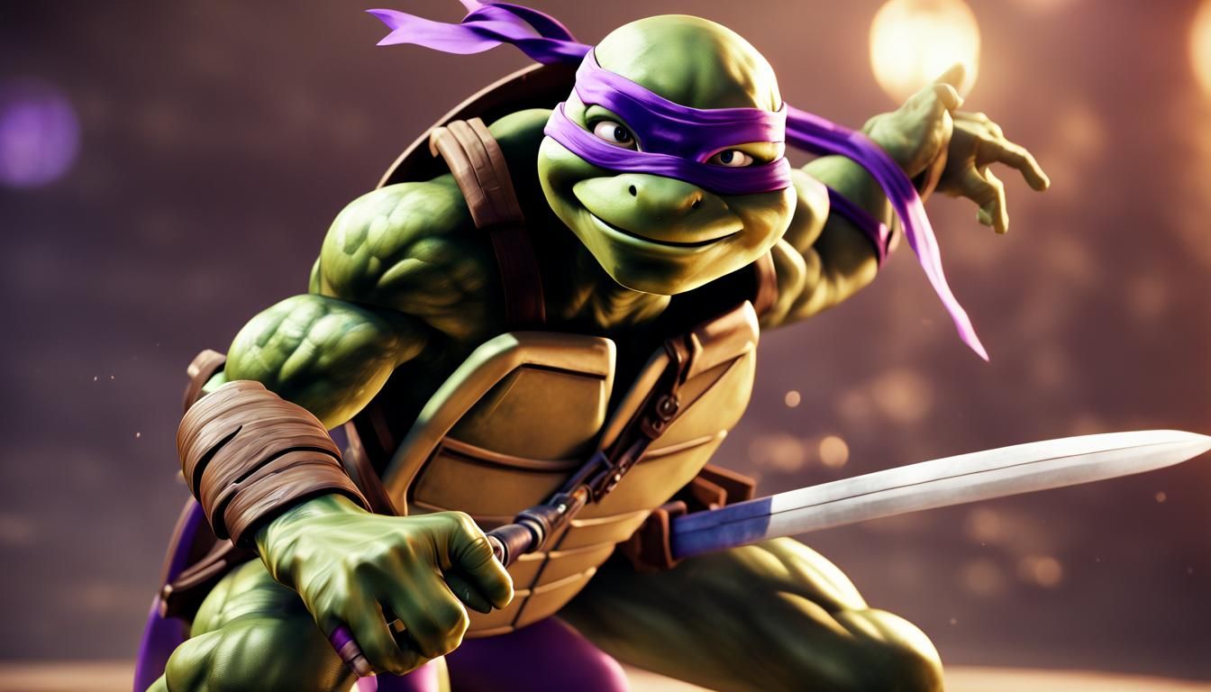Donatello TMNT in Realistic 3D Videogame Rendering