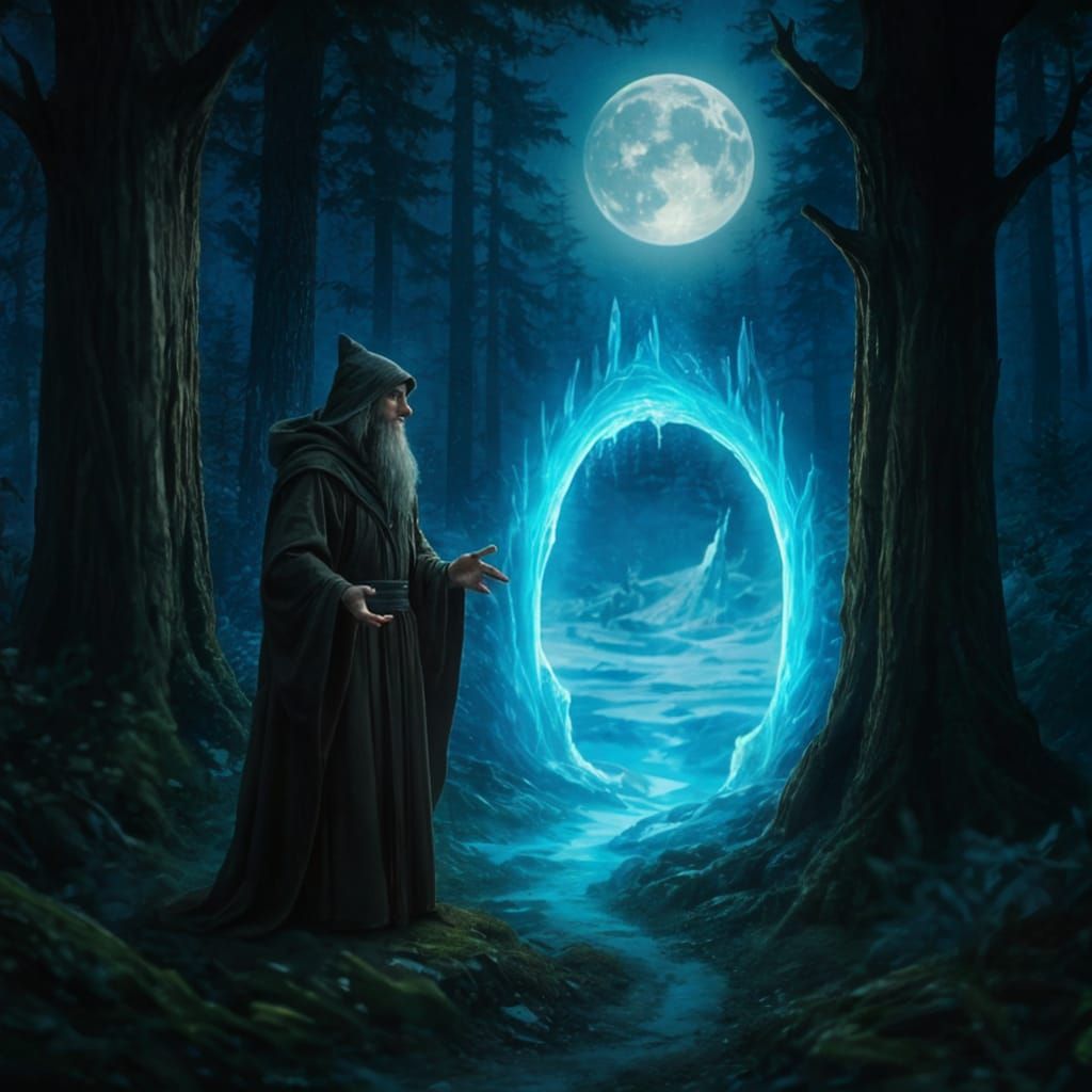 Druid Casting Portal to Icy Region