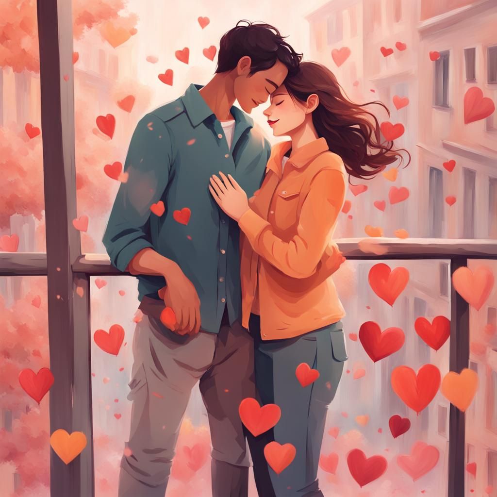 Heartfelt Illustrations of Falling in Love