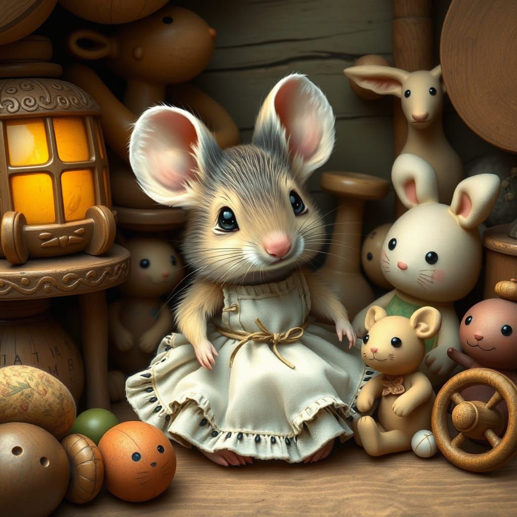 Mouse in Attic, Beatrix Potter Style