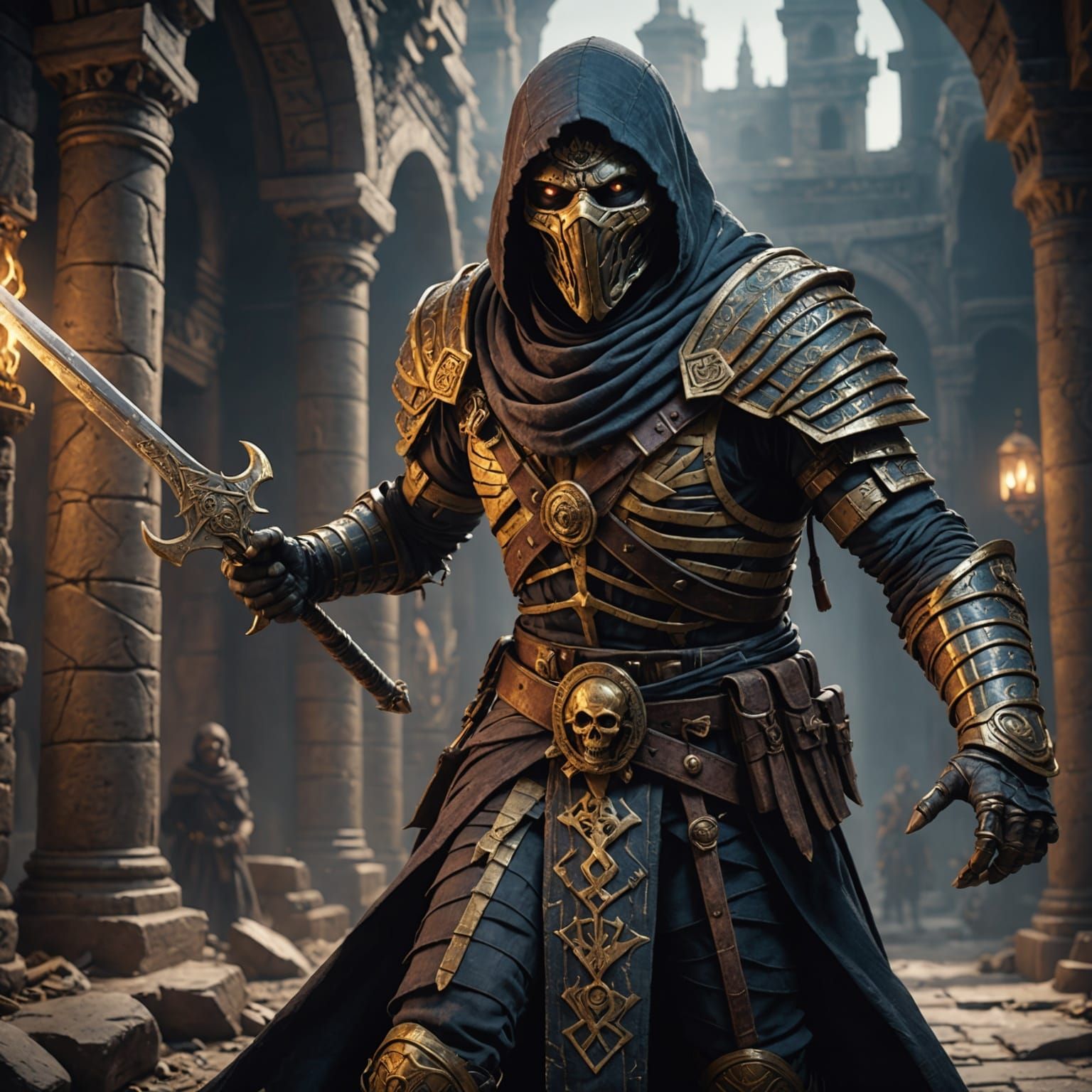 Mummy Assassin in Detailed Matte Painting