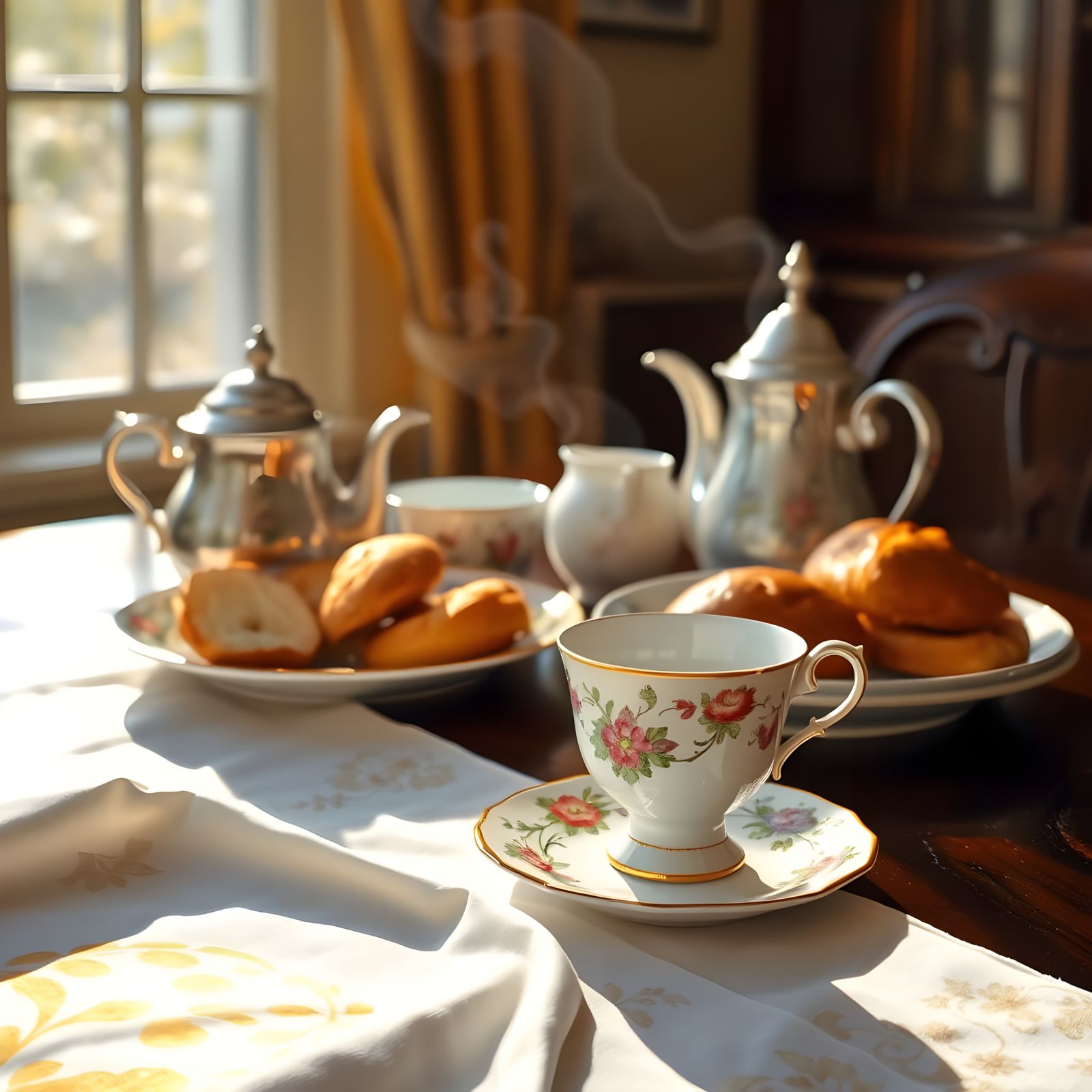 Golden Morning Elegance in Victorian Style