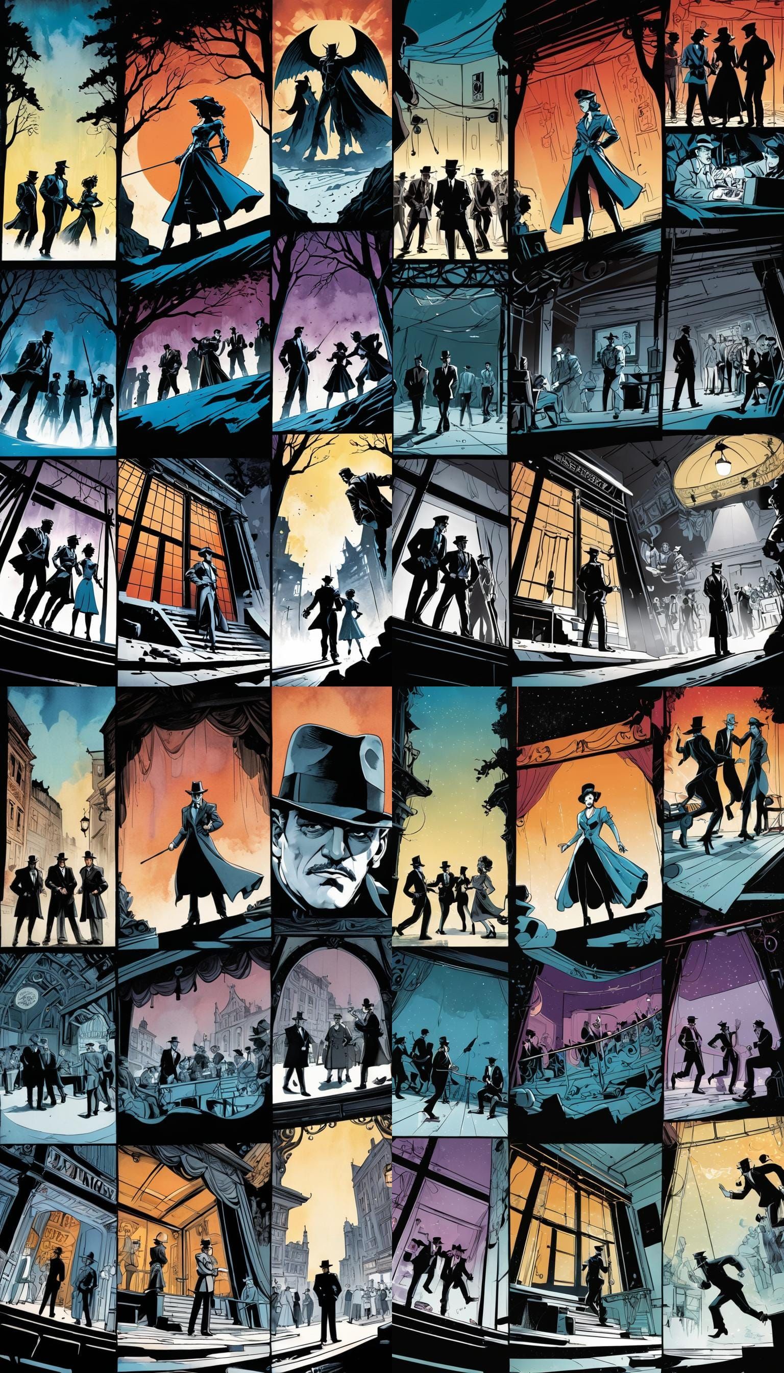 Comic Book Panels: Theatrical Stage Production