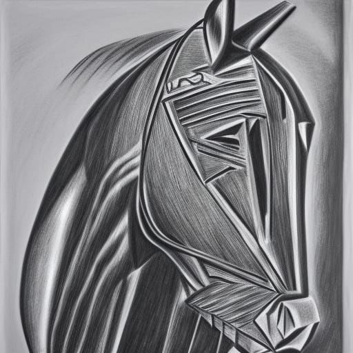 Trojan Horse in Vintage Poster Art Style