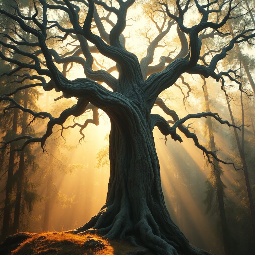 Majestic Ancient Tree Embodies Unwavering Integrity in Seren...