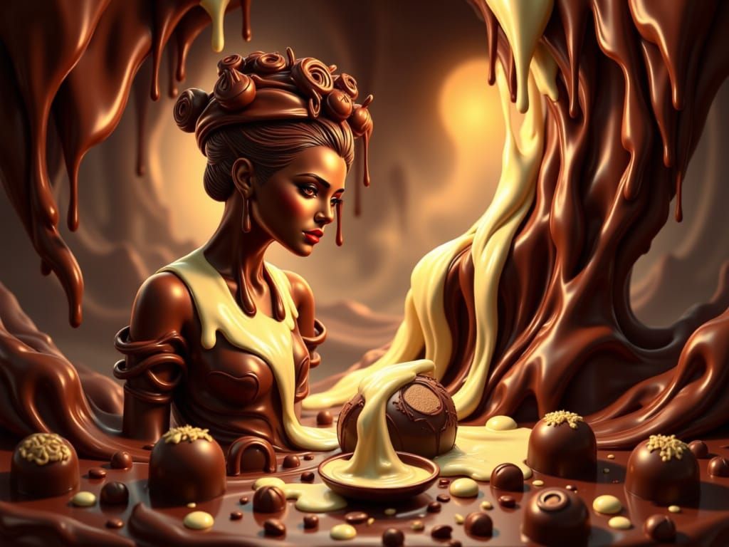 A fantastical made of chocolate