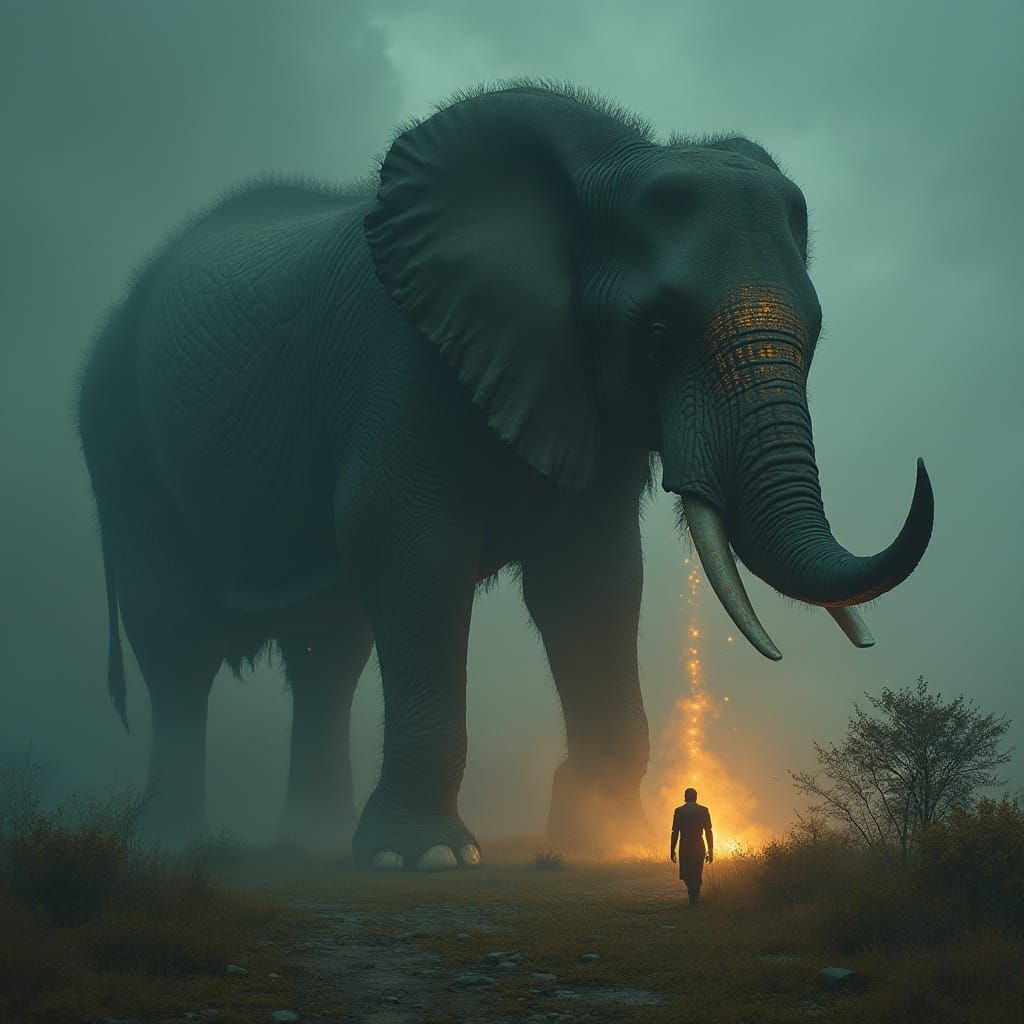 Fiery African Queen of Gold in Digital Art Style