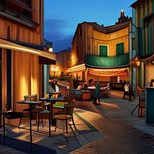 Van Gogh's Night Cafe at Arles, Digital Art