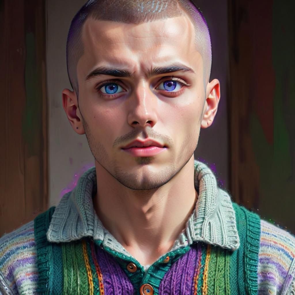 Handsome blue eyes man