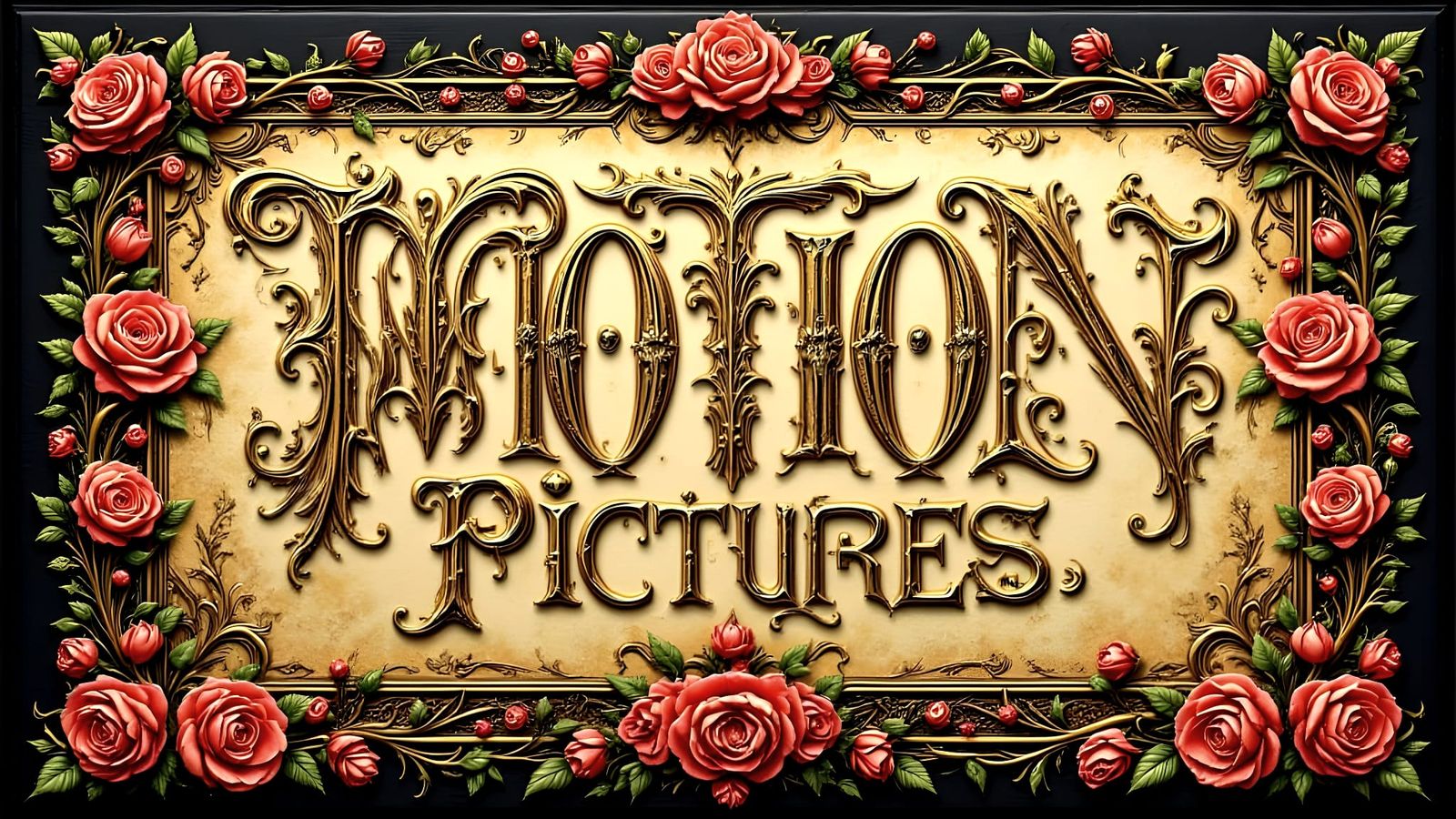 Ancient Manuscript Style 'Motion Pictures' Letters