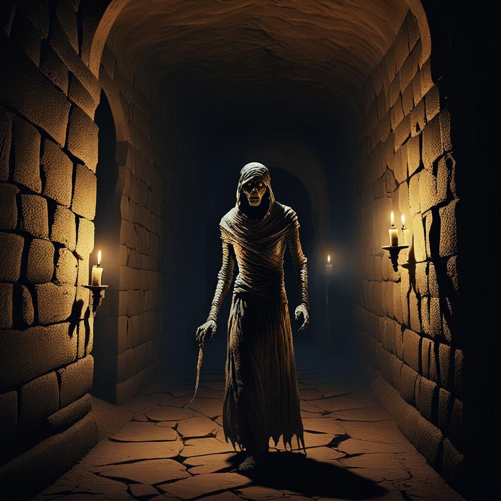 Eerie Castle Room: Mummy and Open Iron Maiden