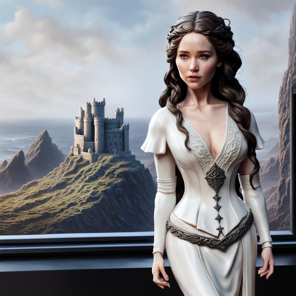 Adorable young jennifer Lawrence as Daenerys Targaryan, game...