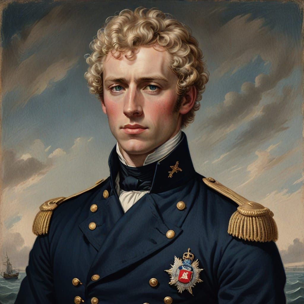 Navy Officer in Regency Era Attire
