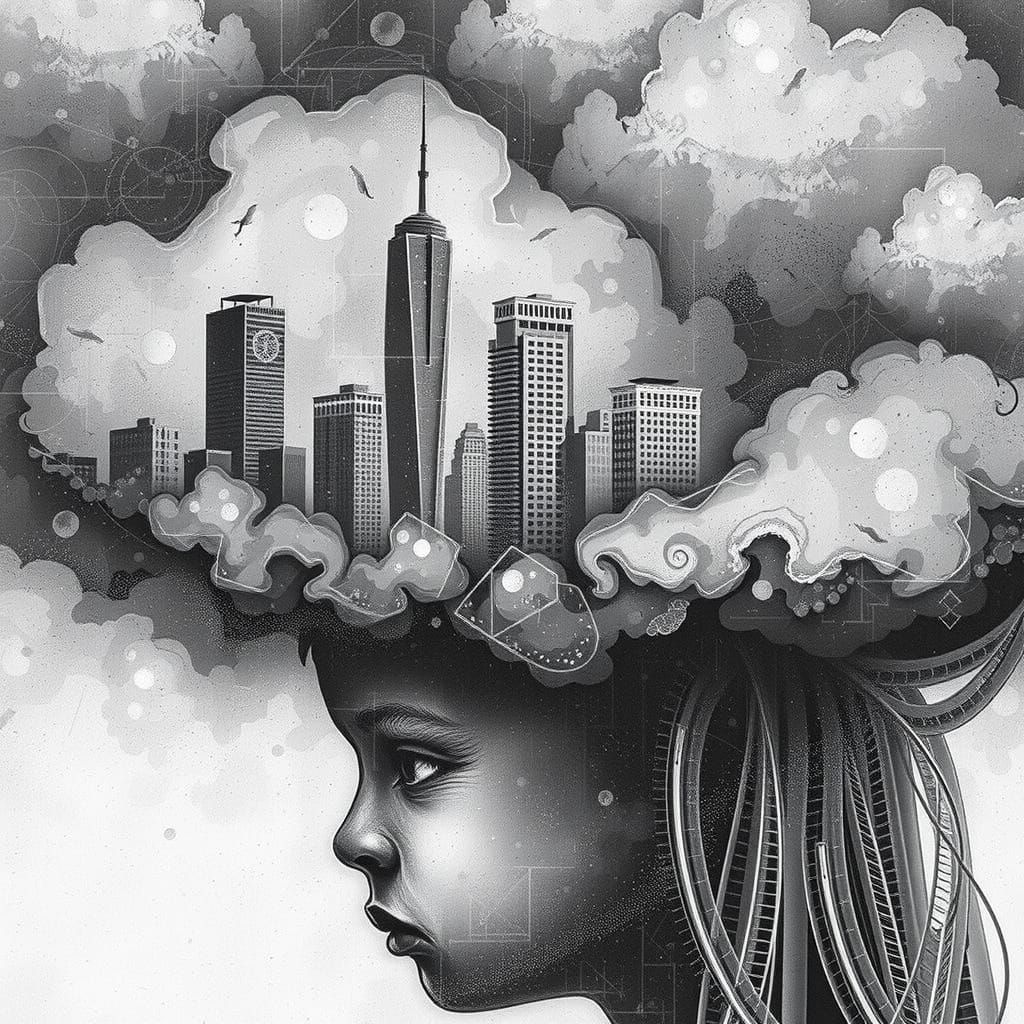 Nuclear Cloud Forms Child's Face Over Metropolis