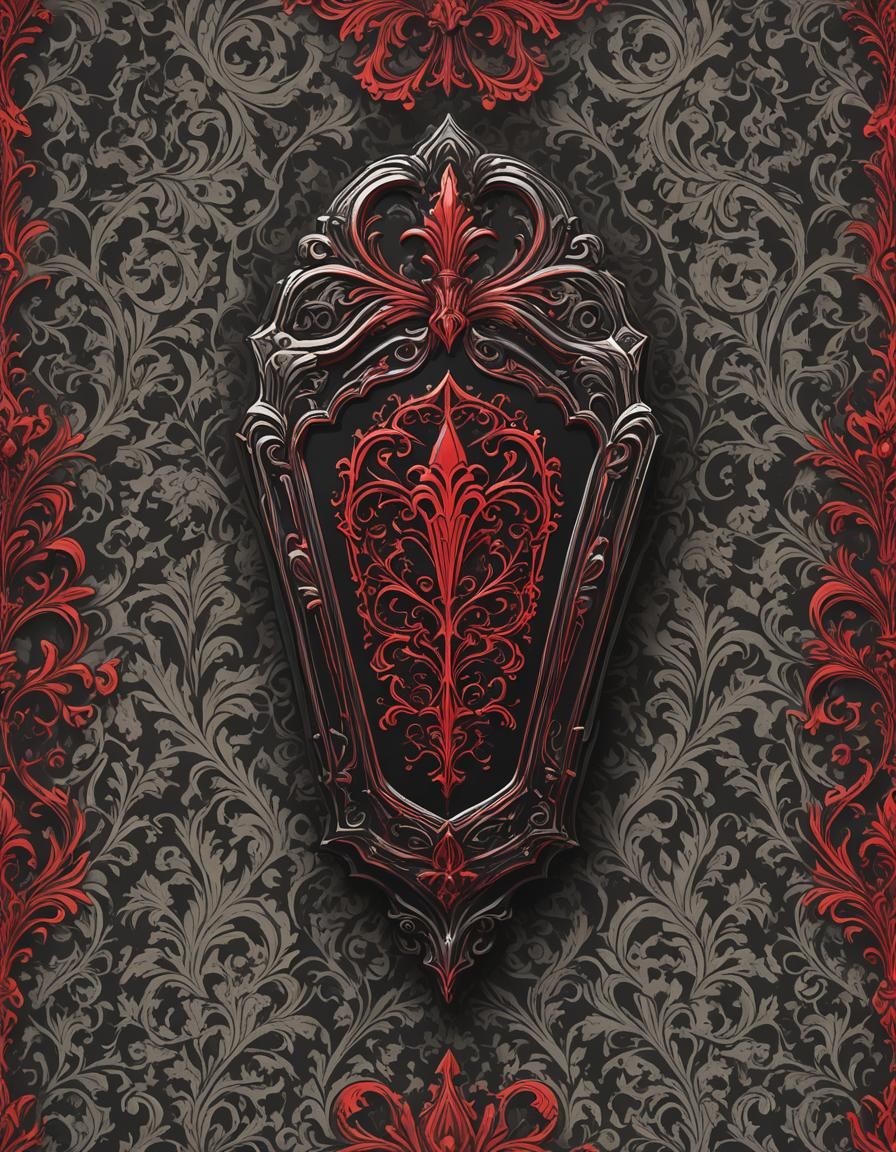 Sinister Gothic Coffin in Victorian Style