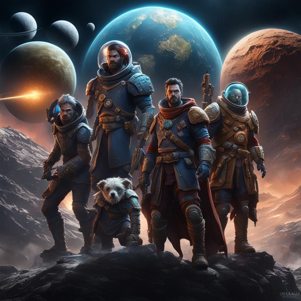 D&D Characters Explore Space as Digital Art