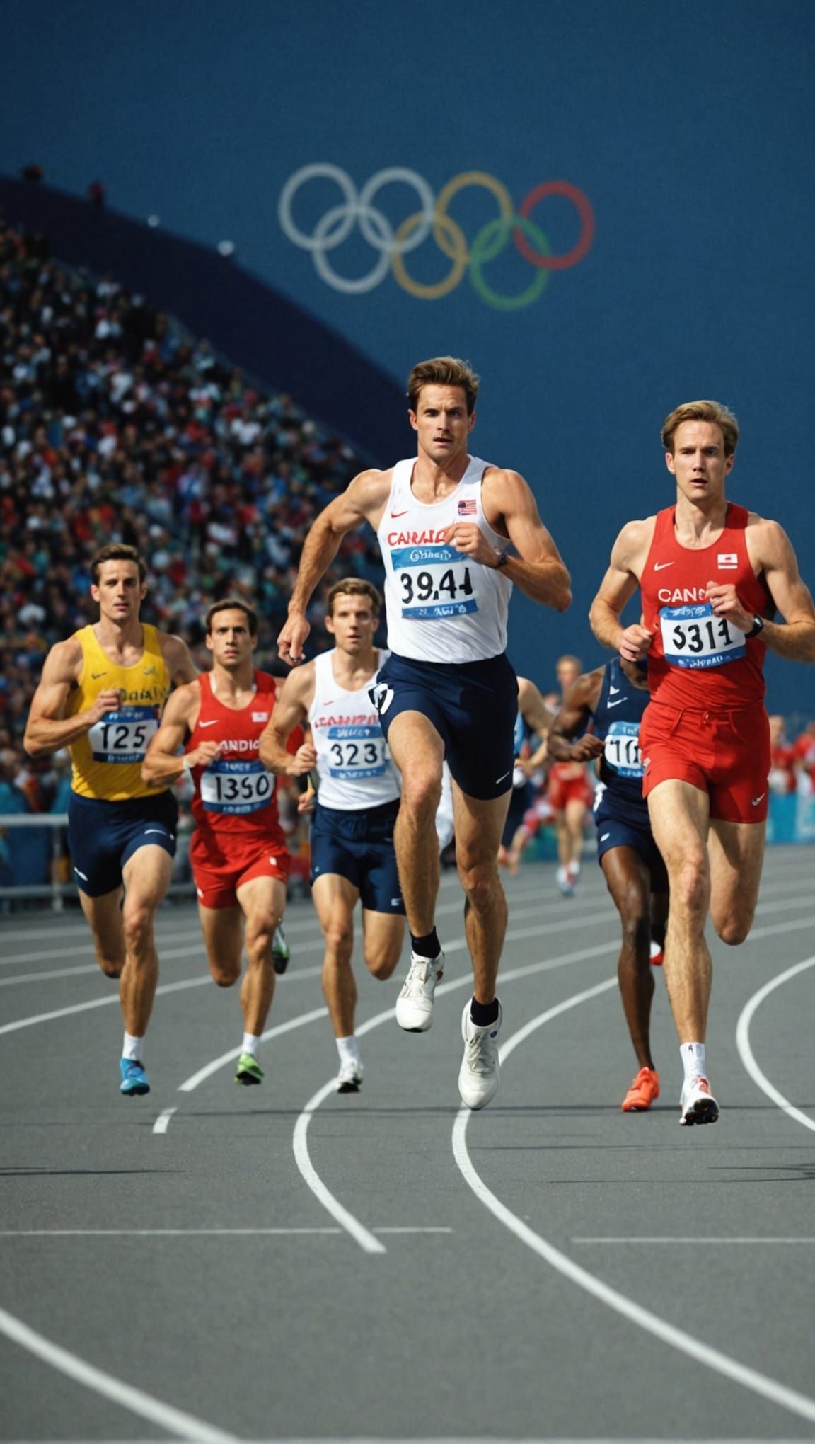 Olympic Relay Foot Race on Saturn's Rings