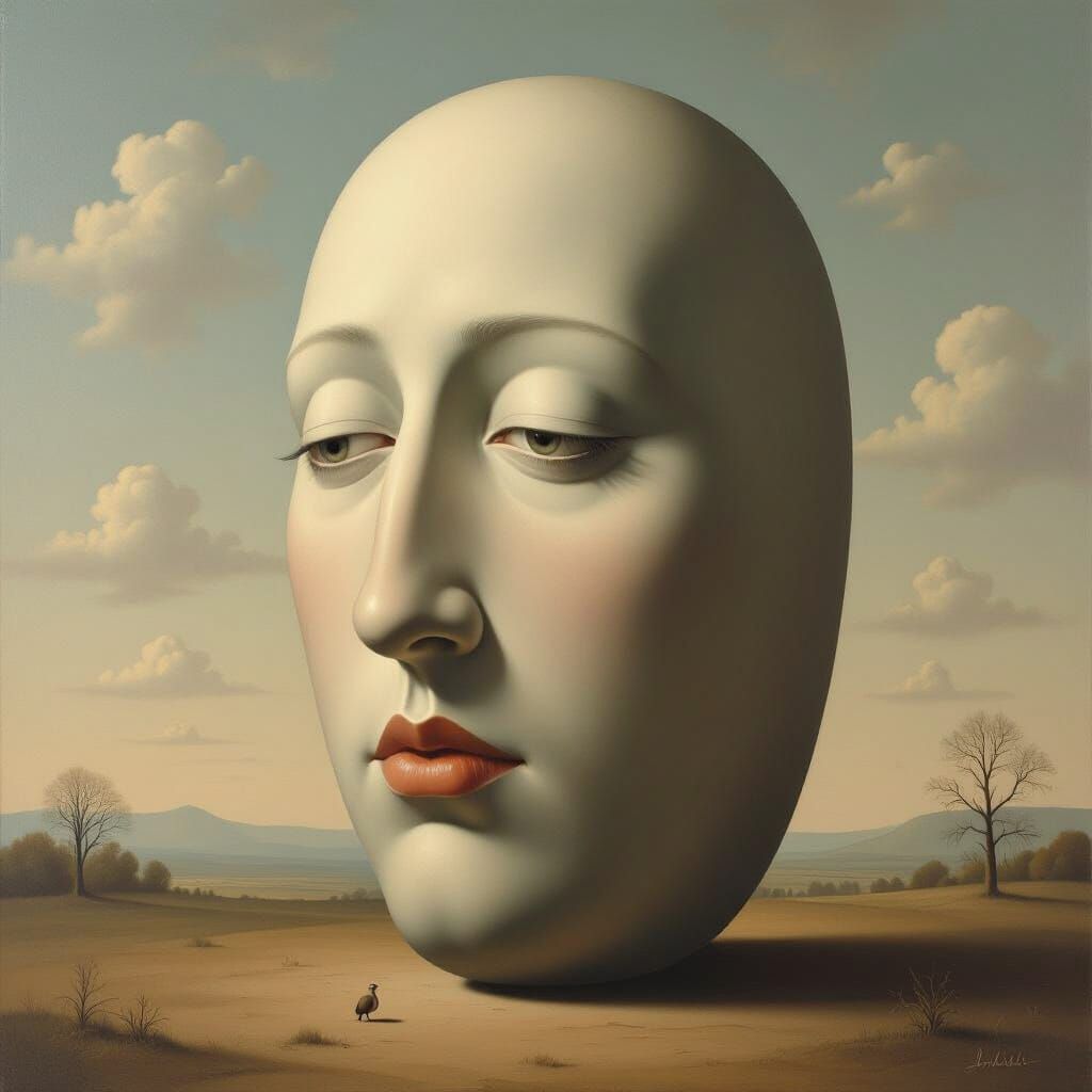 Surreal Painting of an Elongated Sigh