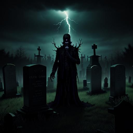 Zombies Emerge from Graves: Gothic Horror Art