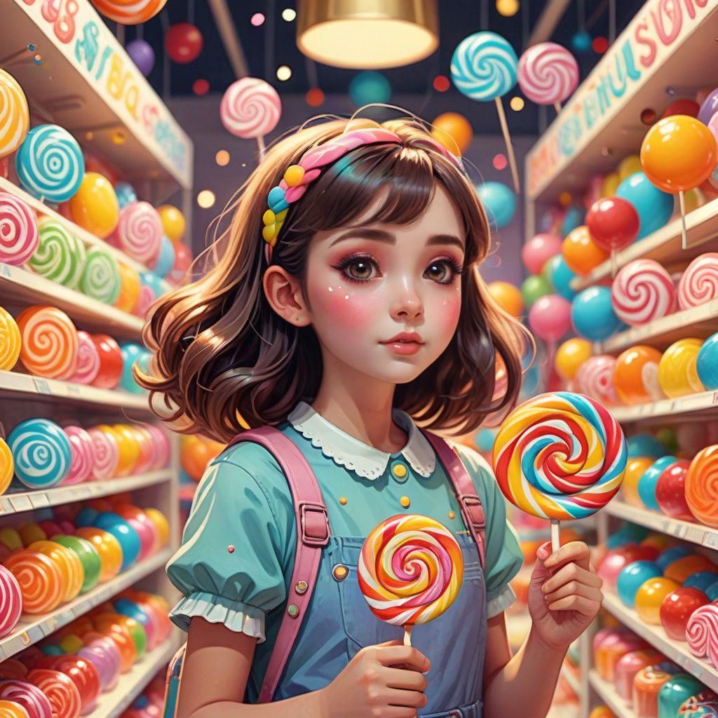 Vibrant Candy Wonderland in Soft Focus