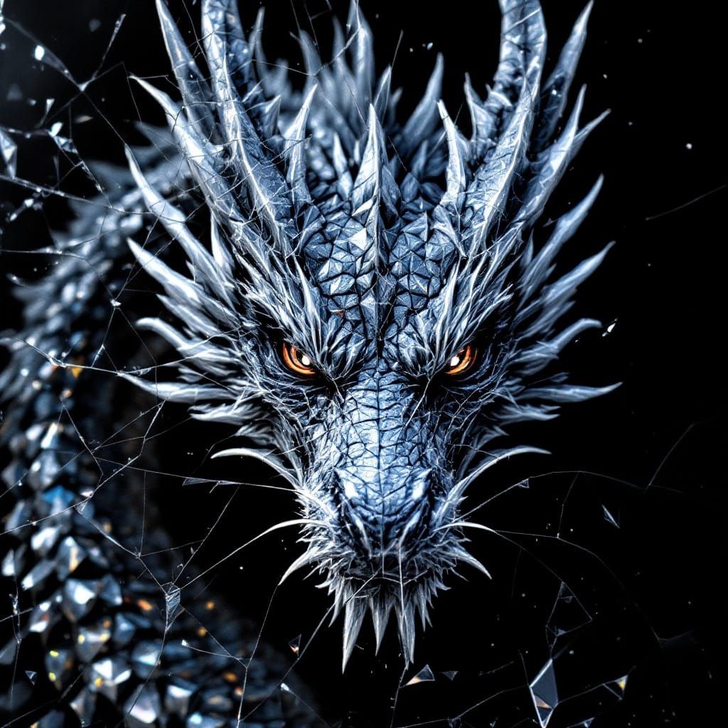 Dragon Shattered in a Kaleidoscope of Colors