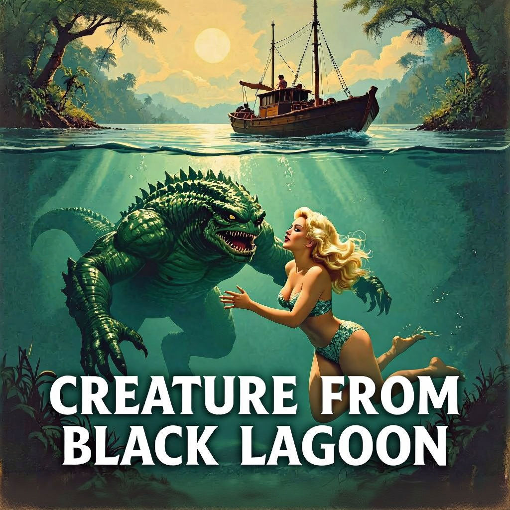 Creature From The Black Lagoon Vintage Movie Poster