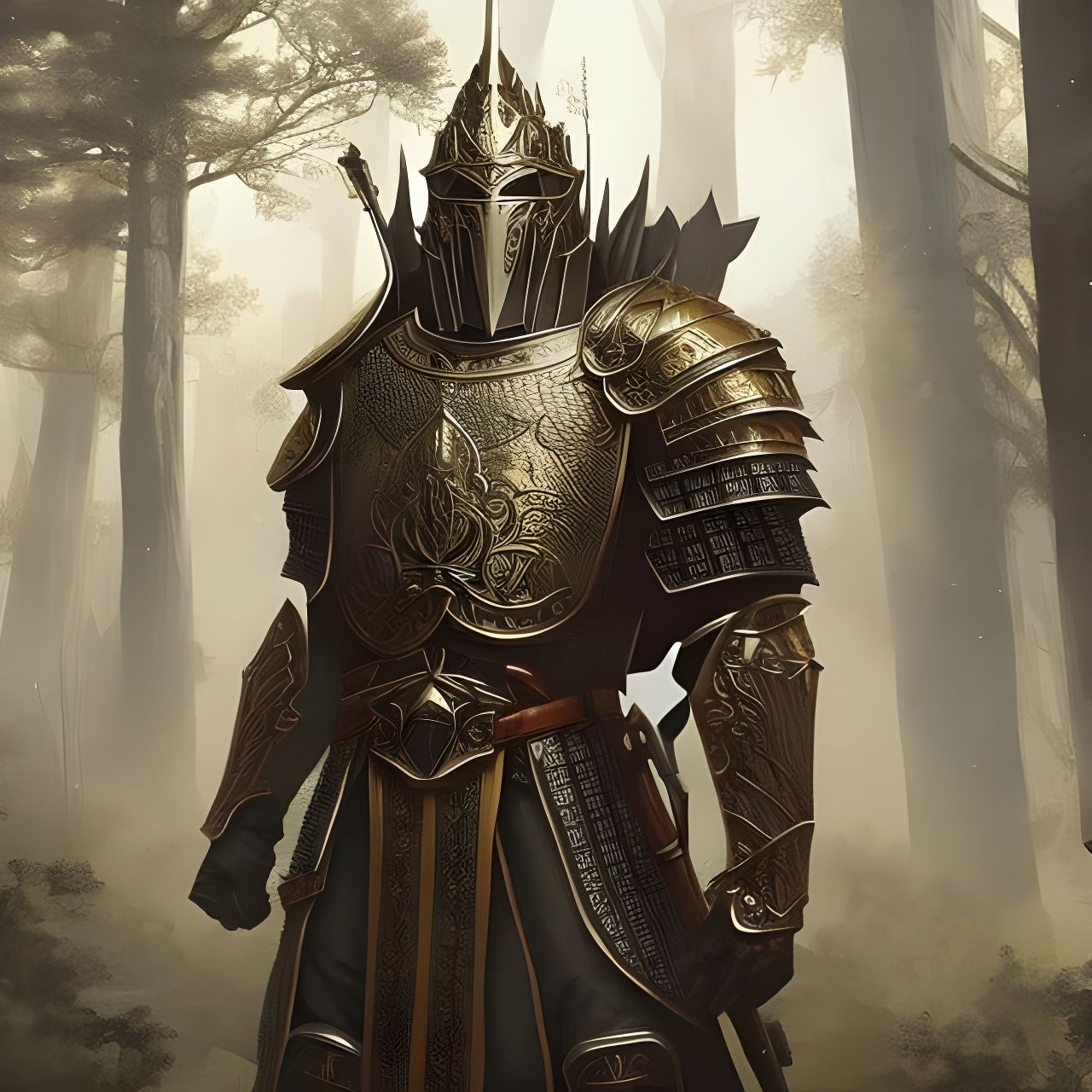 Majestic Knight Portrait in Astral Armor