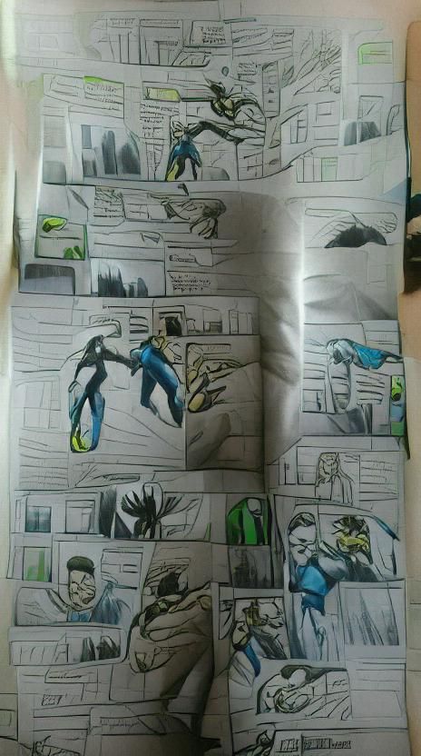 Superhero Comic Book Page Art