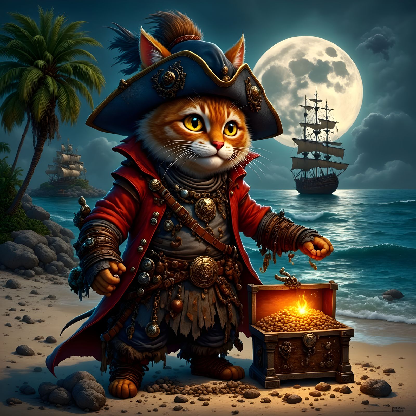 Pirate Cat's Treasure: A Whimsical Adventure
