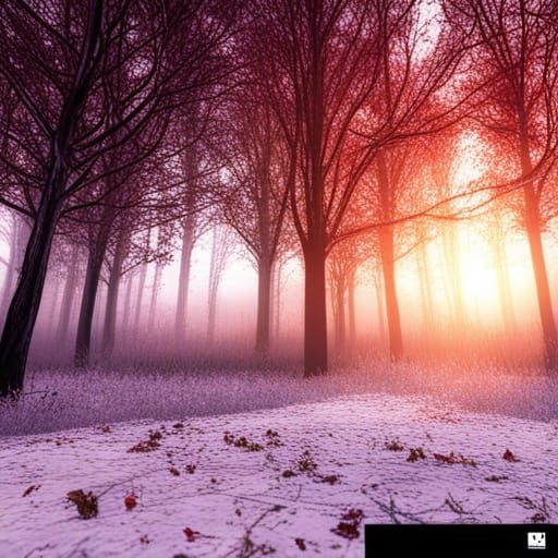 Winter Meets Autumn: A Fantastical Landscape