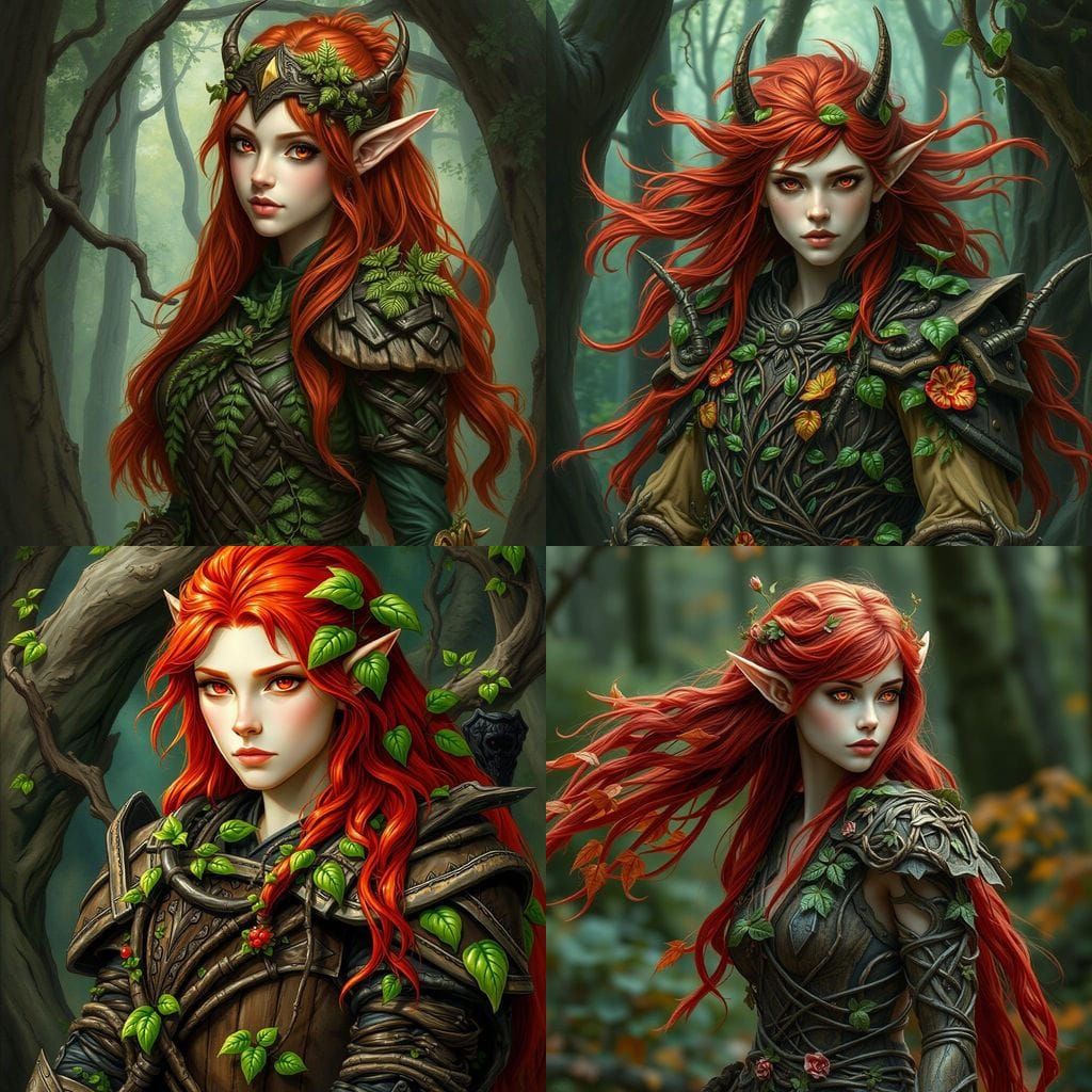 Elven Druid Wears Living Wood Armor