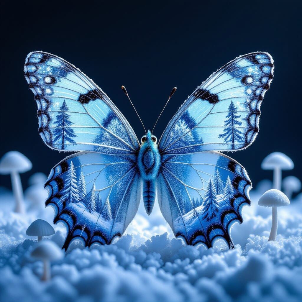 Ethereal Double Exposure Butterfly Macro Photography