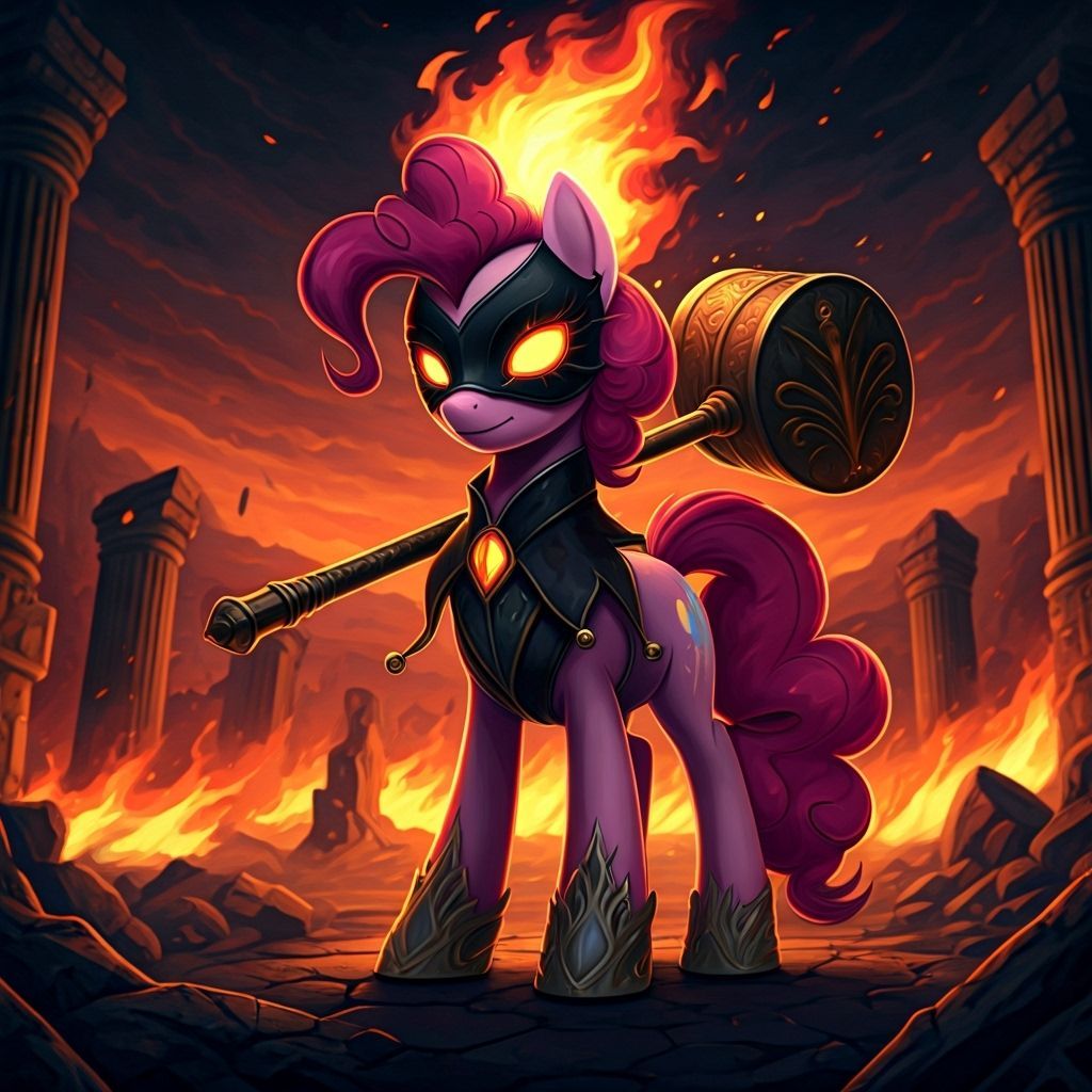 Pinkie Pie as Dark Fire Mage Jester