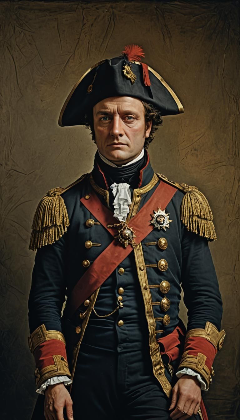 Napoleon Portrait in Rembrandt Lighting Style