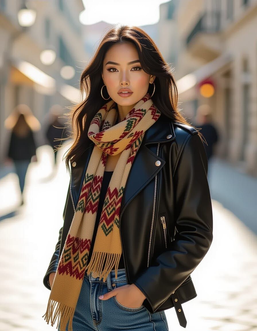 2000s Fashion Photo of Model in Milan