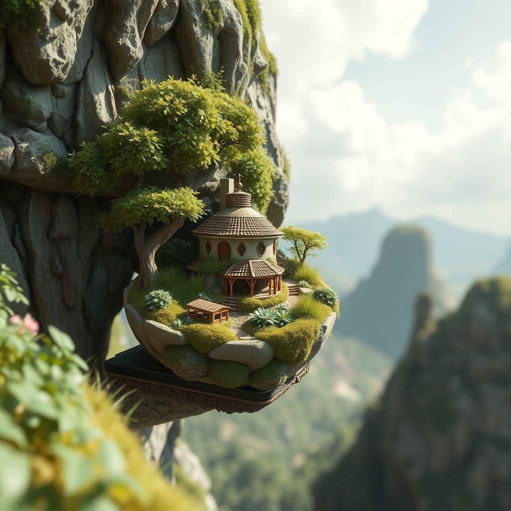 Miniature Biosphere Thriving on Lush Alien Planet